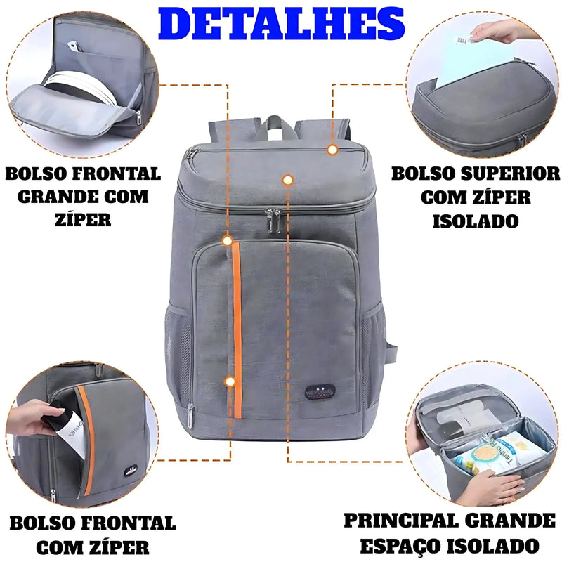 Mochila Cooler Térmica à Prova D’água Anti Vazamento 20L - Cooler Bag©