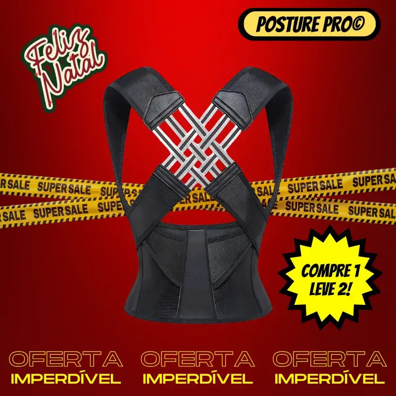 Corretor Postural Ajustável Unissex - Posture Pro© (COMPRE 1 LEVE 2)